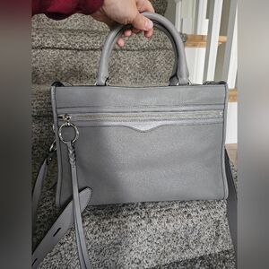 Rebecca Minkoff Bedford zip satchel in grey